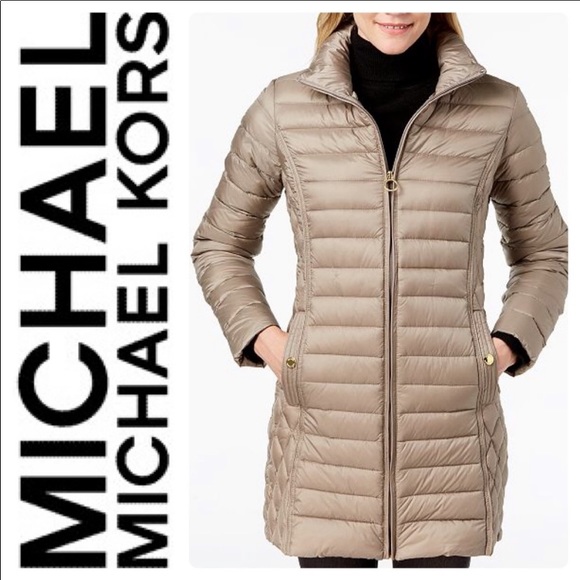 michael kors hooded puffer coat